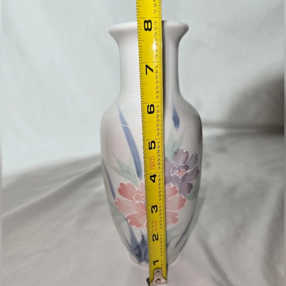 Vintage Pastel Floral Porcelain Bud Vase Grandmillennial Cottagecore Decor